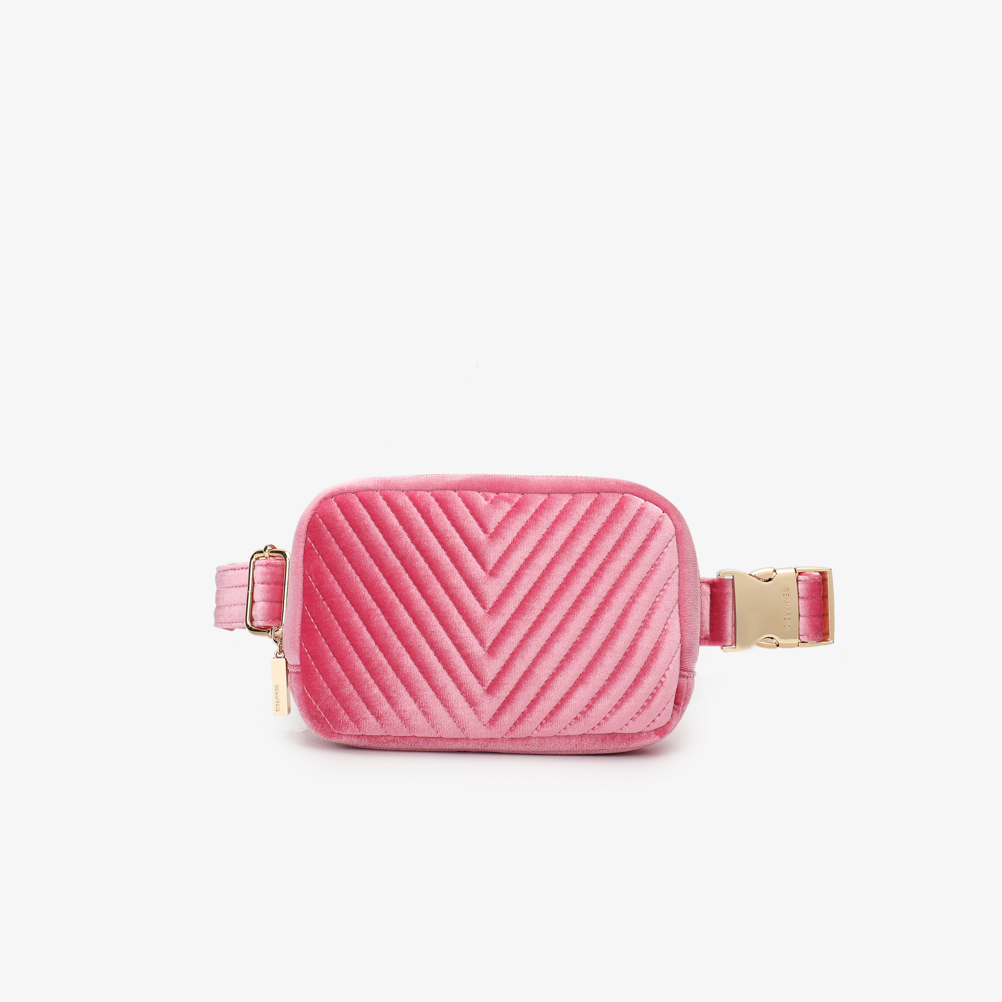 Pink quilted belt bag best sale