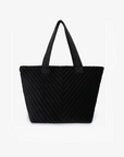 AERIN VELVET QUILTED TOTE BLACK