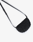 ANAIS WOVEN CROSSBODY SMALL BLACK