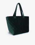 AERIN VELVET QUILTED TOTE EMERALD