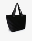 AERIN VELVET QUILTED TOTE BLACK