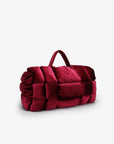 WELBY VELVET PUFFER OVERNIGHTER BERRY