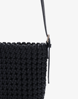 KALANI WOVEN BUCKET BAG MINI BLACK