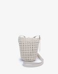 KALANI WOVEN BUCKET BAG MINI CREAM