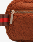LIBBIE FLEECE BELT BAG RUST