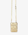 LINDY WOVEN CELLPHONE HI SHINE METALLIC GOLD