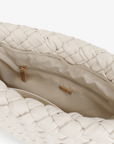 NIEVES WOVEN CLUTCH OFF WHITE