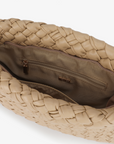 NIEVES WOVEN CLUTCH LIGHT TAN
