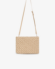 NIEVES WOVEN CLUTCH LIGHT TAN