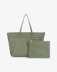 OYA GROMMET CANVAS TOTE OLIVE
