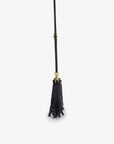 VASSEL FRINGE CLUTCH FAUX SUEDE NAVY