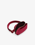 AERIN VELVET QUILTED BELT BAG BERRY - REMI/REID