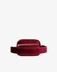 AERIN VELVET QUILTED BELT BAG BERRY - REMI/REID
