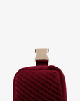 AERIN VELVET QUILTED BELT BAG BERRY - REMI/REID