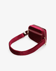 AERIN VELVET QUILTED BELT BAG BERRY - REMI/REID
