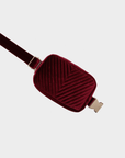 AERIN VELVET QUILTED BELT BAG BERRY - REMI/REID