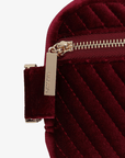 AERIN VELVET QUILTED BELT BAG BERRY - REMI/REID