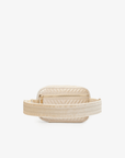 AERIN VELVET QUILTED BELT BAG CREAM - REMI/REID