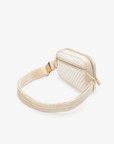 AERIN VELVET QUILTED BELT BAG CREAM - REMI/REID