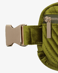 AERIN VELVET QUILTED BELT BAG DARK CHARTREUSE - REMI/REID