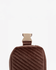 AERIN VELVET QUILTED BELT BAG DARK ROSE - REMI/REID