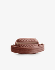 AERIN VELVET QUILTED BELT BAG DARK ROSE - REMI/REID