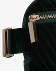 AERIN VELVET QUILTED BELT BAG EMERALD - REMI/REID