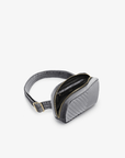 AERIN VELVET QUILTED BELT BAG GREY - REMI/REID