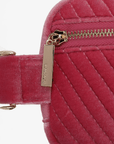 AERIN VELVET QUILTED BELT BAG HOT PINK - REMI/REID
