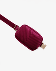 AERIN VELVET QUILTED BELT BAG MAGENTA - REMI/REID