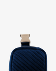 AERIN VELVET QUILTED BELT BAG NAVY - REMI/REID