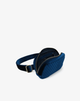 AERIN VELVET QUILTED BELT BAG NAVY - REMI/REID