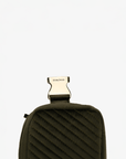 AERIN VELVET QUILTED BELT BAG OLIVE - REMI/REID