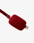 AERIN VELVET QUILTED BELT BAG RED - REMI/REID