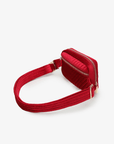 AERIN VELVET QUILTED BELT BAG RED - REMI/REID