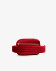 AERIN VELVET QUILTED BELT BAG RED - REMI/REID