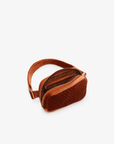AERIN VELVET QUILTED BELT BAG RUST - REMI/REID