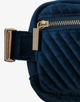 AERIN VELVET QUILTED BELT BAG TEAL - REMI/REID