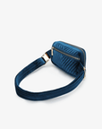 AERIN VELVET QUILTED BELT BAG TEAL - REMI/REID
