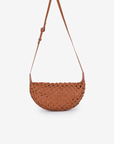 ANAIS WOVEN CROSSBODY LARGE BROWN - REMI/REID
