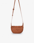 ANAIS WOVEN CROSSBODY SMALL BROWN - REMI/REID