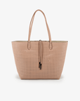 DEPARTURE TOTE PERFORATED SQUARE BALLET PINK/CREAM - REMI/REID