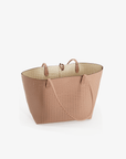 DEPARTURE TOTE PERFORATED SQUARE BALLET PINK/CREAM - REMI/REID