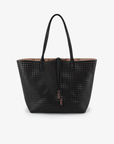DEPARTURE TOTE PERFORATED SQUARE BLACK/NUDE - REMI/REID