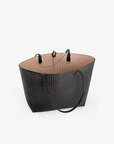 DEPARTURE TOTE PERFORATED SQUARE BLACK/NUDE - REMI/REID
