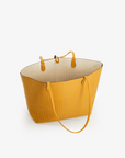 DEPARTURE TOTE PERFORATED SQUARE MUSTARD/CREAM - REMI/REID