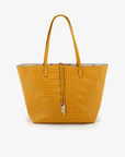 DEPARTURE TOTE PERFORATED SQUARE MUSTARD/CREAM - REMI/REID