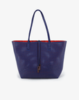 DEPARTURE TOTE PERFORATED SQUARE ROYAL BLUE/CORAL - REMI/REID