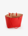 DEPARTURE TOTE PERFORATED SQUARE TROPIC RED/NUDE - REMI/REID