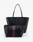 DEPARTURE TOTE STRIPE BLACK/NAVY - REMI/REID